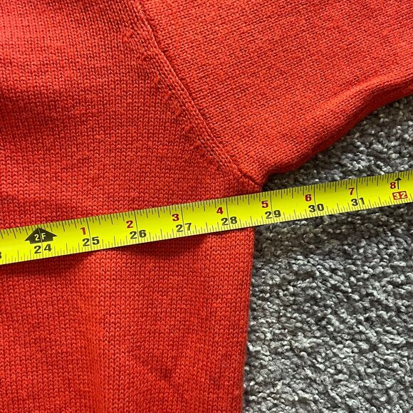 Bare Knuckles Cropped Cashmere Wool Sweater Burnt Orange Men’s Size Large L - Picture 6 of 7